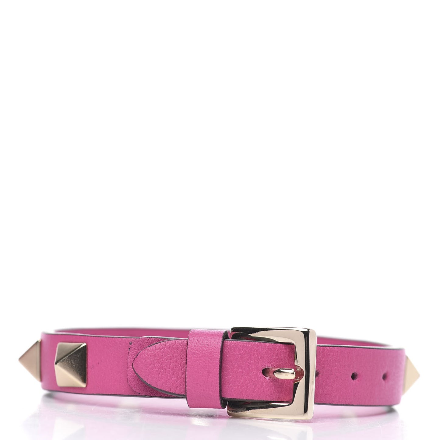 Vitello Rockstud Bracelet Pink