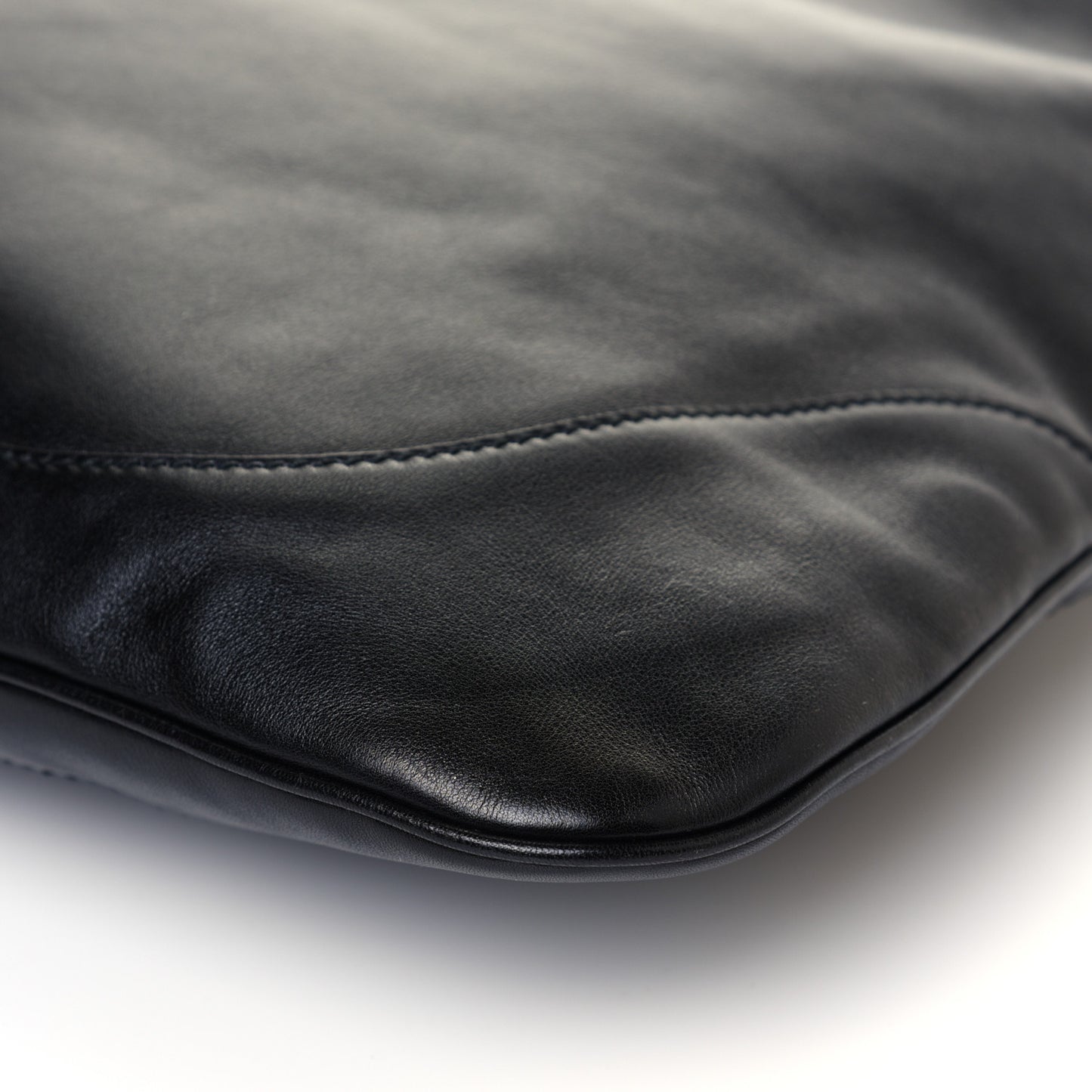 Calfskin Large Jackie O Bouvier Hobo Black