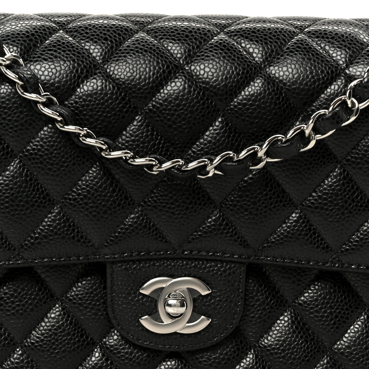 Chanel Caviar Quilted Medium Double Flap Black 8 of 10