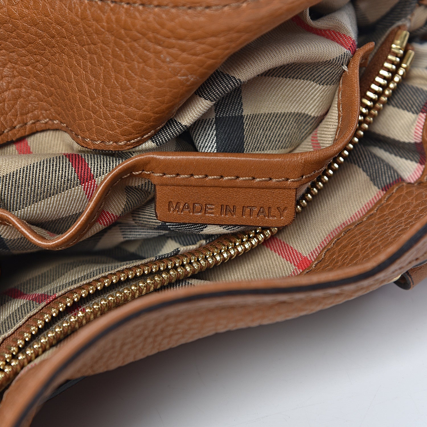 Burberry Grainy Calfskin Medium Golderton Tote Brown 6 of 17
