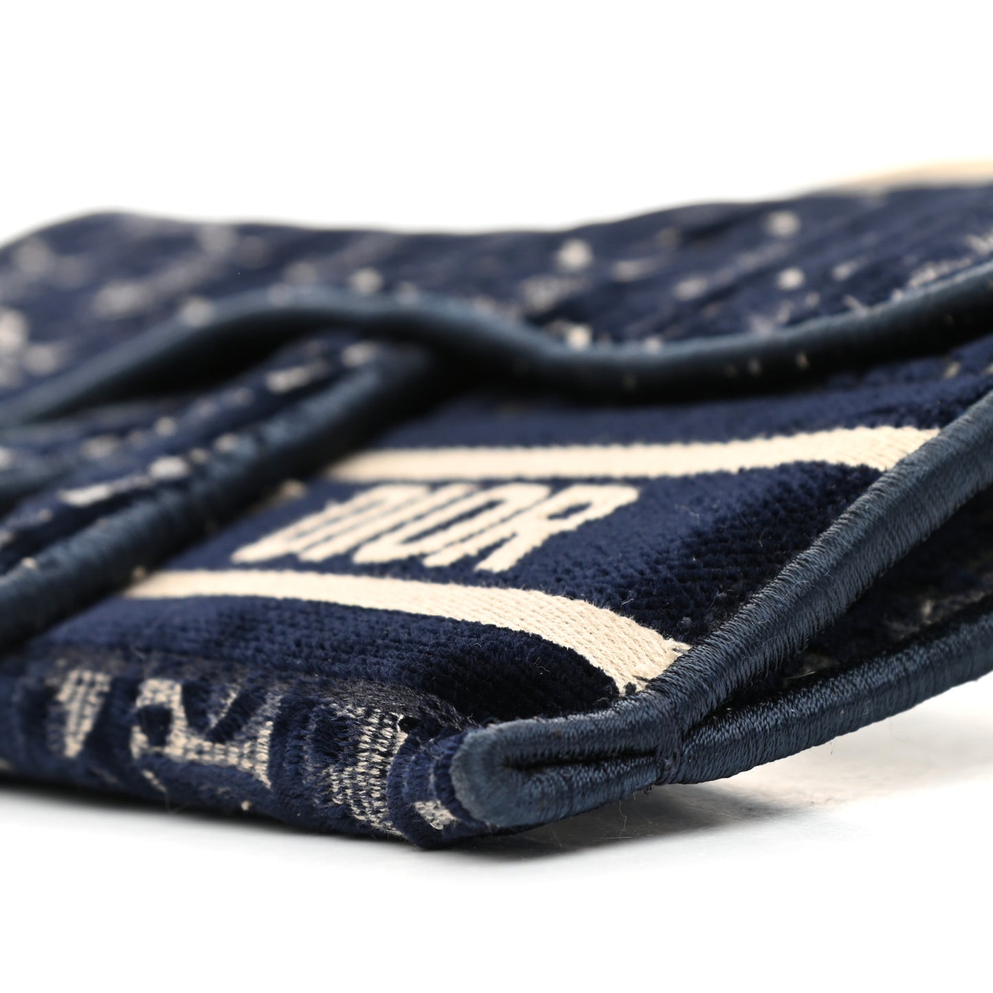 Velvet Oblique Saddle Belt Bag Blue