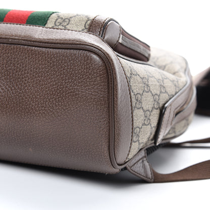 Gucci GG Supreme Monogram Calfskin Web Small Ophidia Day Backpack Beige Ebony New Acero 9 of 10