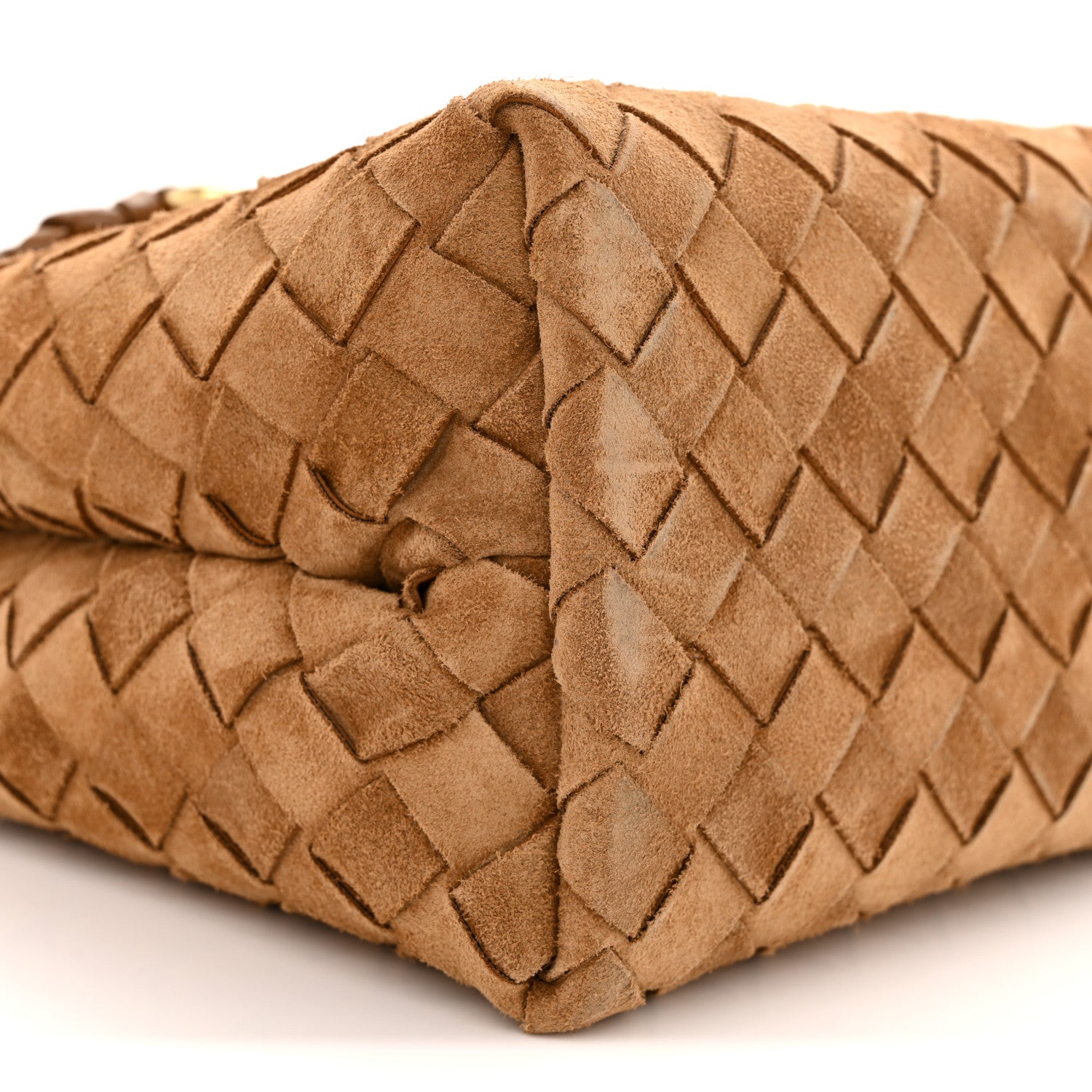 Bottega Veneta Suede Intrecciato Small Andiamo Shoulder Bag Amber 8 of 10