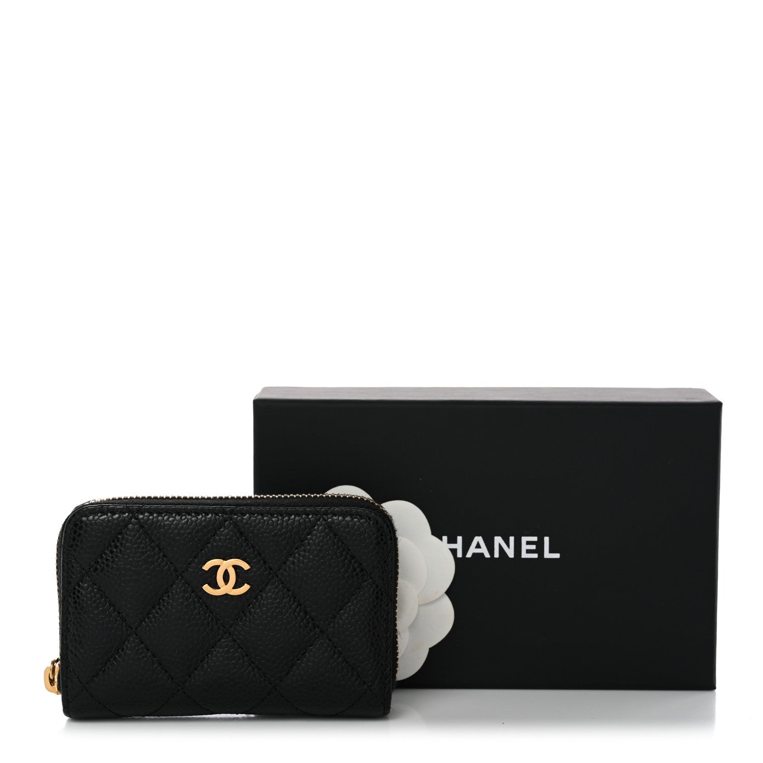 Chanel Caviar Quilted Zip Coin Purse Black 8 of 8