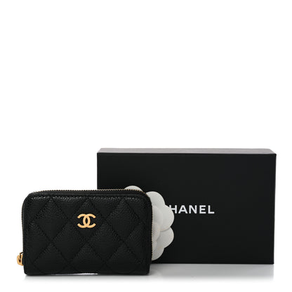 Chanel Caviar Quilted Zip Coin Purse Black 8 of 8