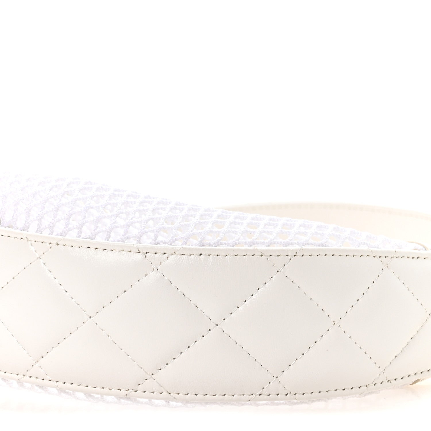 Chanel Mesh Shiny Lambskin Chain Hobo White 11 of 11