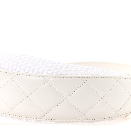 Chanel Mesh Shiny Lambskin Chain Hobo White 11 of 11