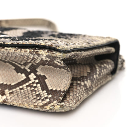 Christian Dior Snakeskin Sequin Embellished Medium Diorama Flap Bag Beige Multicolor 8 of 8