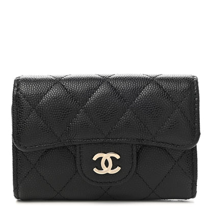 Chanel Caviar Quilted Classic 4 Key Holder Wallet Black 1 of 10