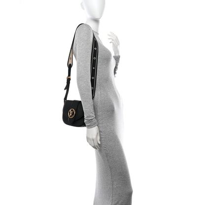 Louis Vuitton Grained Calfskin LV Pont 9 Soft PM Black 2 of 15