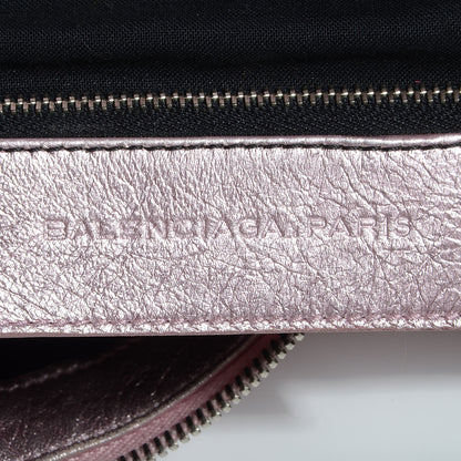 Balenciaga Metallic Agneau Classic Silver Hardware Work Sparkle Pale Rose 7 of 11
