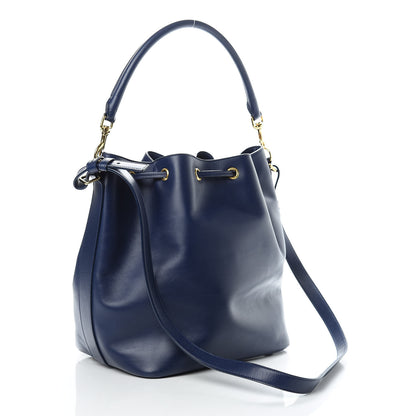 Saint Laurent Calfskin Large Emmanuelle Bucket Bag New Marine 4 of 15