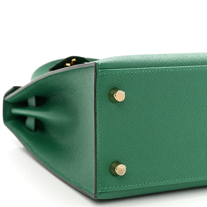 Hermes Epsom Kelly Sellier 25 Vert Vertigo 9 of 10