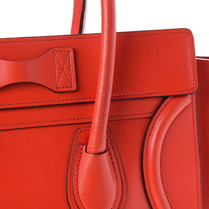 Celine Smooth Calfskin Micro Luggage Vermillion 10 of 11