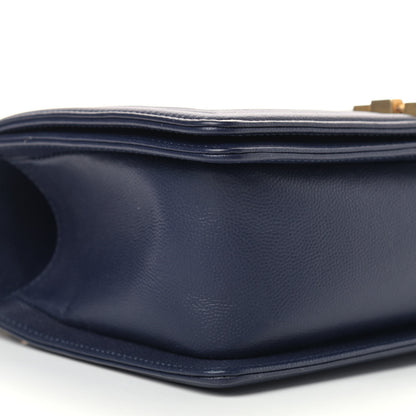 Chanel Caviar Quilted Medium Boy Flap Navy 8 of 11