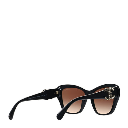 Chanel Acetate Lambskin CC Sunglasses 5457-Q-B Black 4 of 10