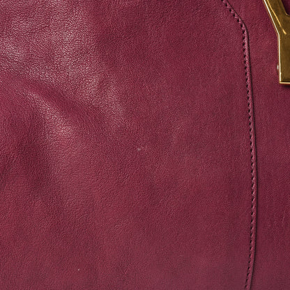 Saint Laurent Sheepskin Medium Cabas ChYc Black Cherry 17 of 20