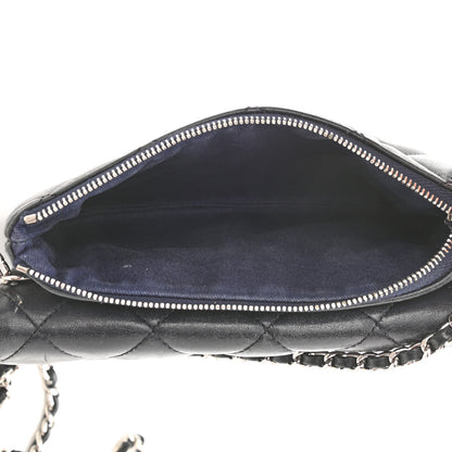Chanel Lambskin Quilted Daily Zippy Crossbody Black 4 of 13