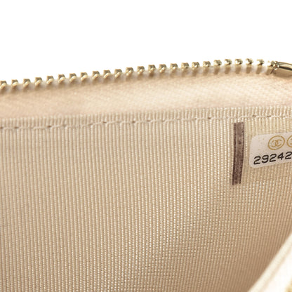 Chanel Caviar Quilted Classic Flat Wallet Pouch Light Beige 7 of 8