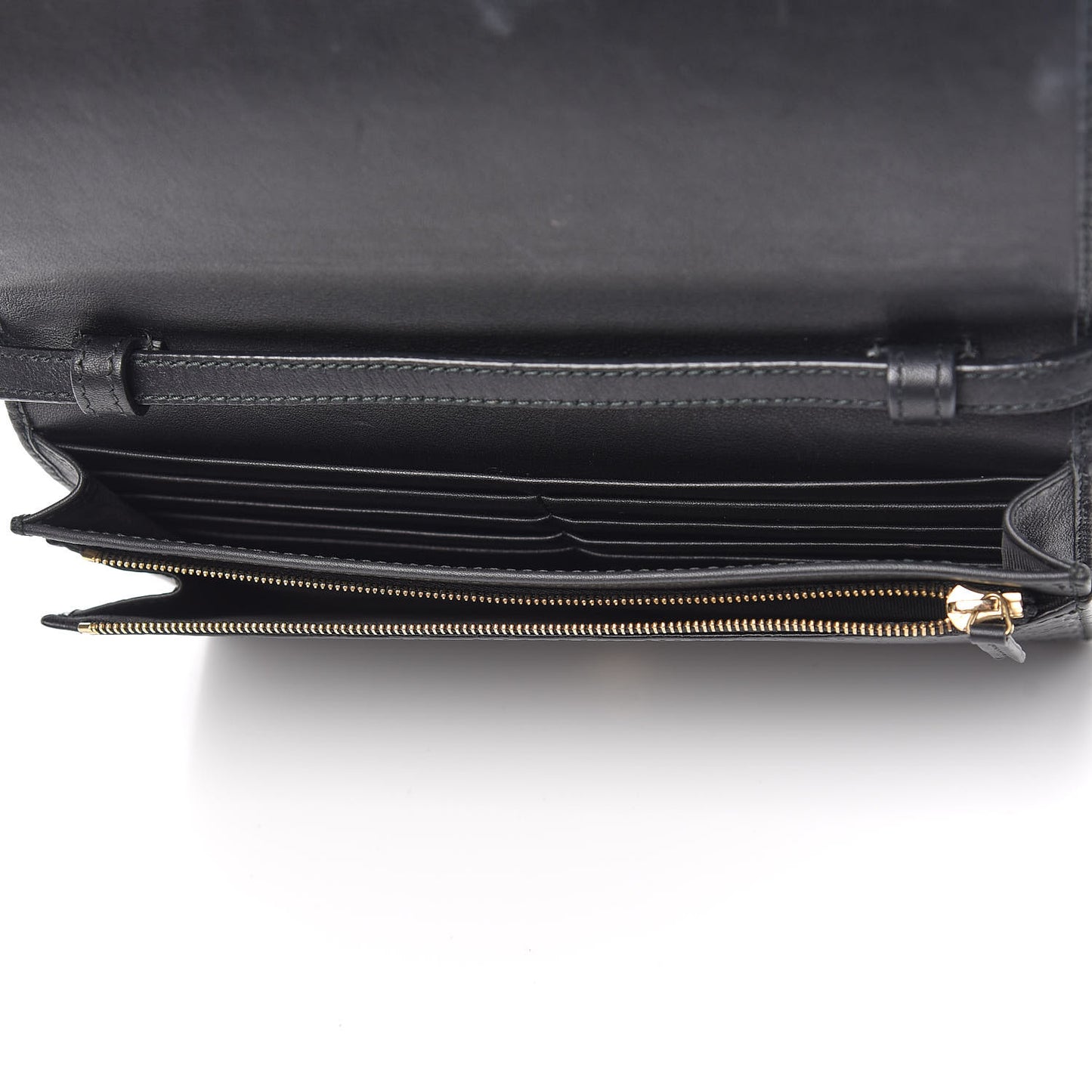 Microguccissima Crossbody Wallet Black