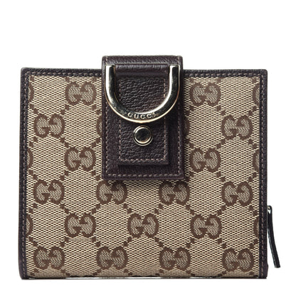 Gucci Monogram D Ring Compact Wallet Dark Brown 1 of 12
