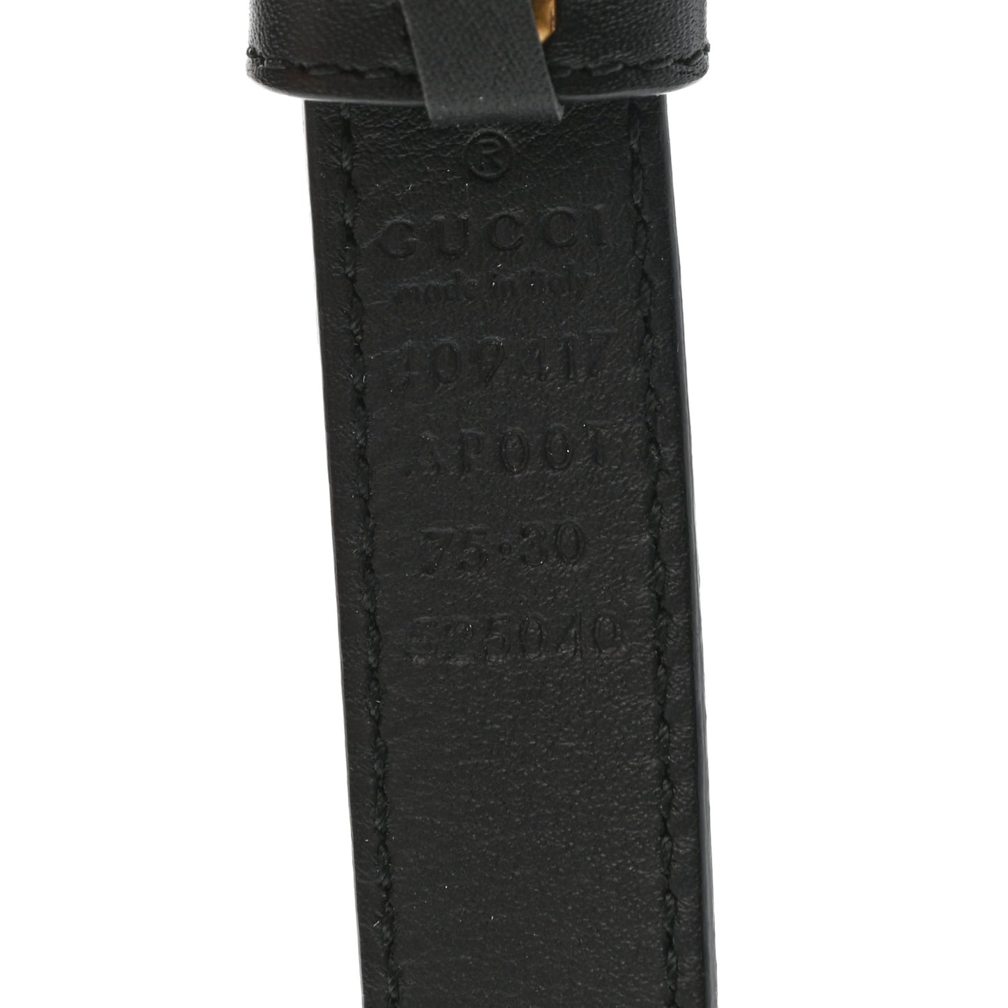 Calfskin Double G 20mm Belt 75 30 Black