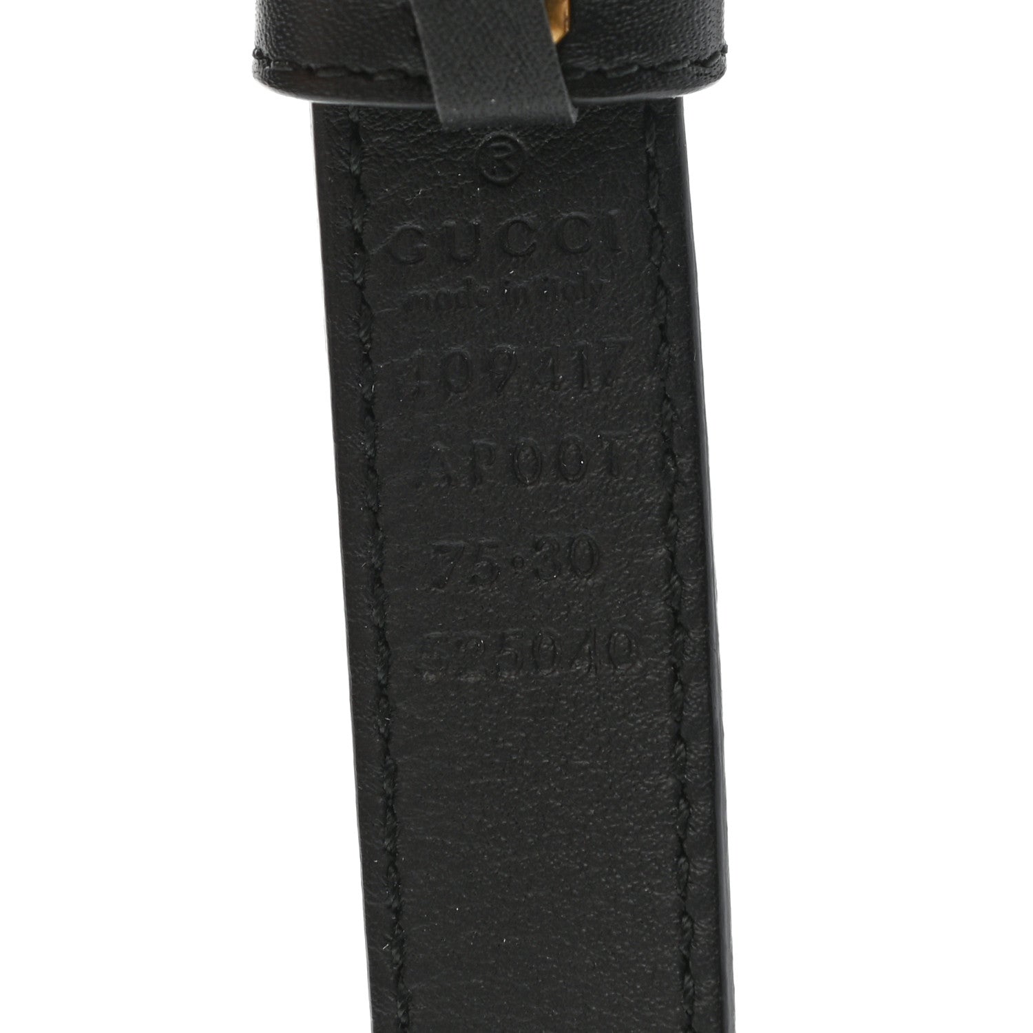 Gucci Calfskin Double G 20mm Belt 75 30 Black 3 of 5