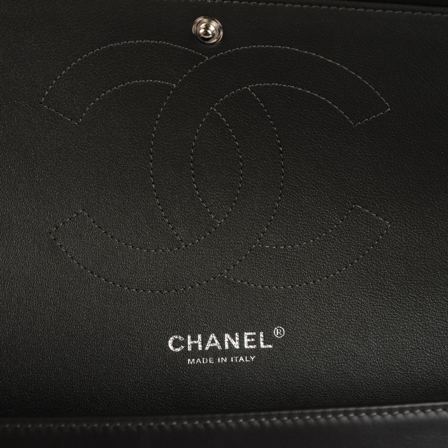 Chanel Lambskin Quilted Jumbo Double Flap Dark Grey 7 of 8