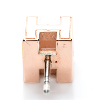 Hermes Rose Gold Plated Cage d'H Earrings Black 4 of 5