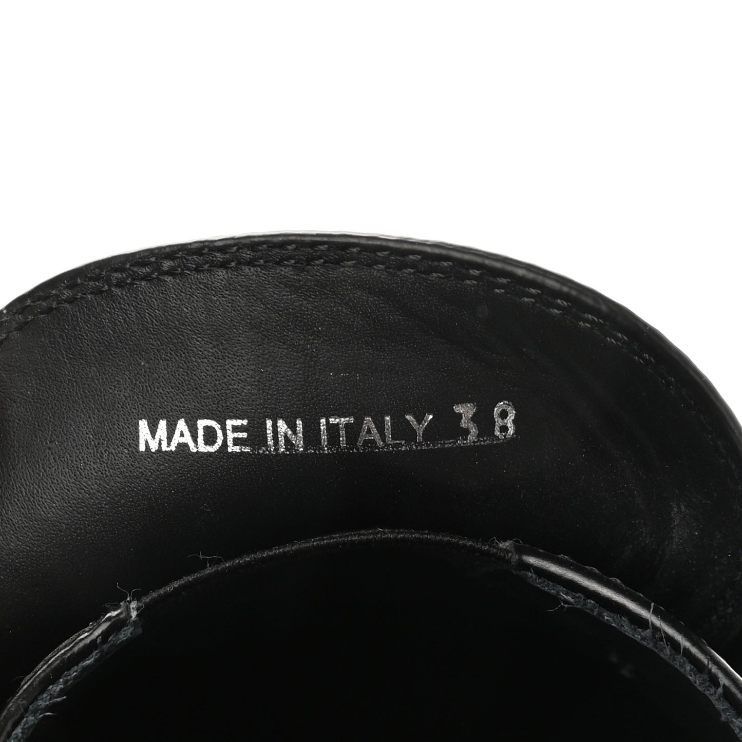 Spazzolato Metal Triangle Logo 50mm Loafers 38 Black