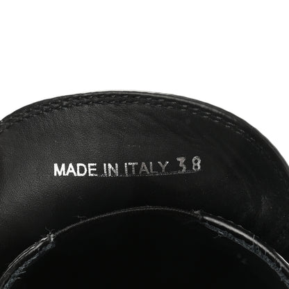 Prada Spazzolato Metal Triangle Logo 50mm Loafers 38 Black 8 of 12