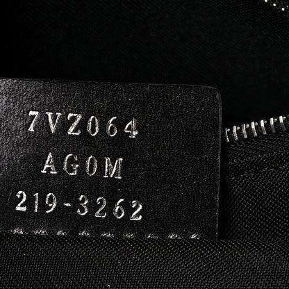 Fendi Recycled Fabric Jacquard Vitello Astro FF 1974 One-Shoulder Travel Backpack Asfalto Black 9 of 11