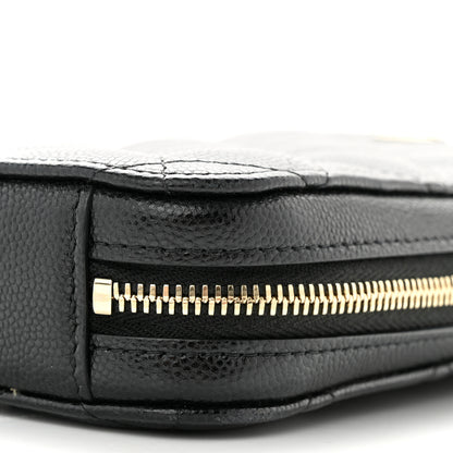 Chanel Caviar Quilted Phone Holder Wallet On Chain WOC Black 10 of 11