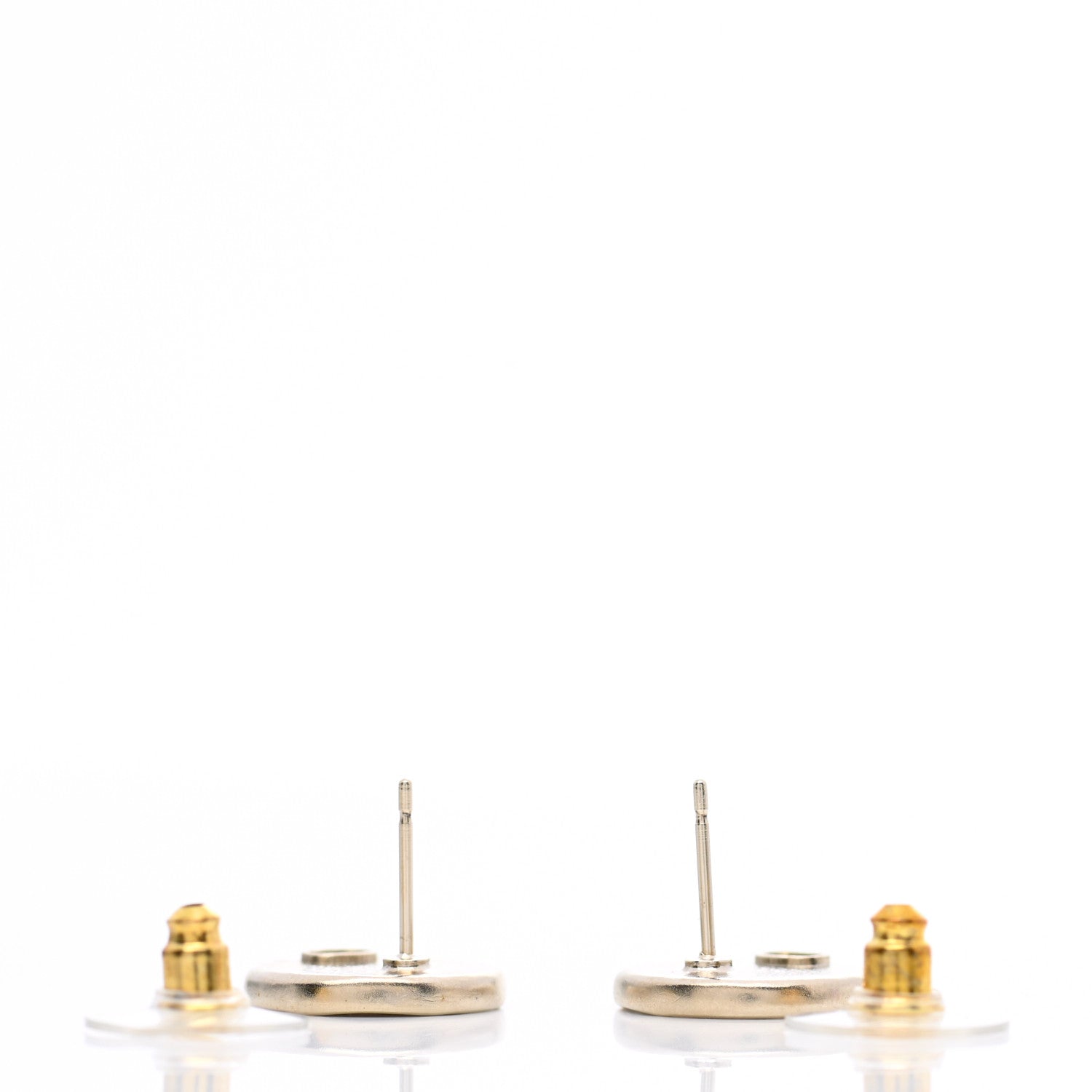 Chanel Metal Round CC Earrings Gold 3 of 4