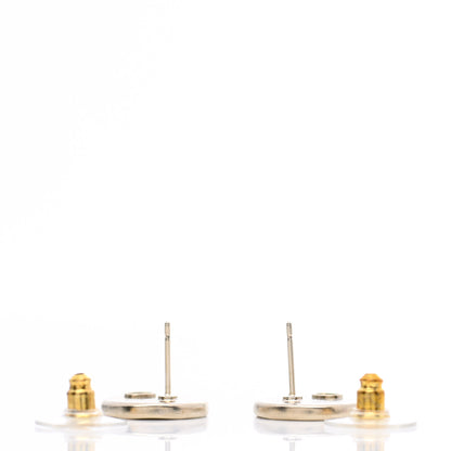 Chanel Metal Round CC Earrings Gold 3 of 4