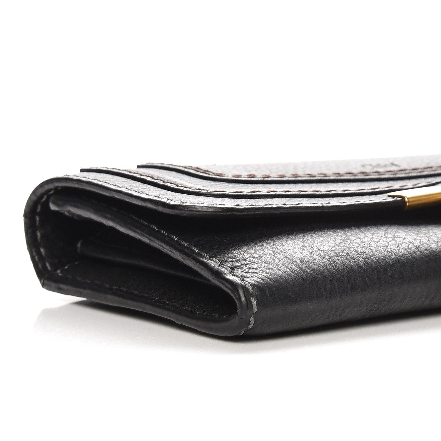 Chloe Calfskin Marcie Continental Flap Wallet Black 8 of 8
