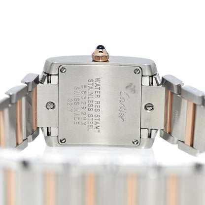 Cartier Stainless Steel 18K Pink Gold Diamond 20mm Tank Francaise Quartz Watch 5 of 8