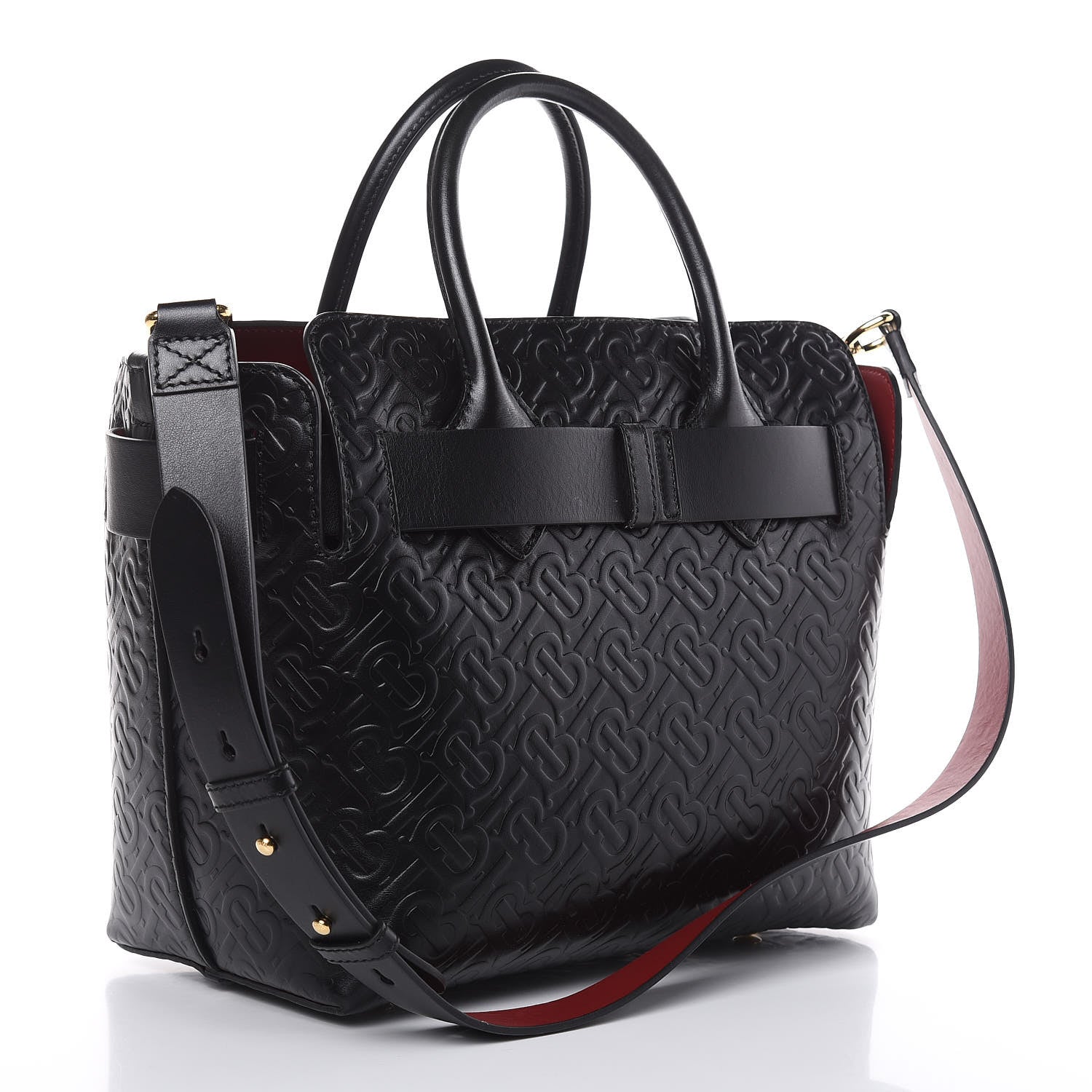 Burberry Calfskin Embossed Monogram Small Belt Bag Black 3 of 11