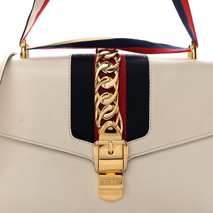 Gucci Calfskin Small Sylvie Shoulder Bag Off White 8 of 11