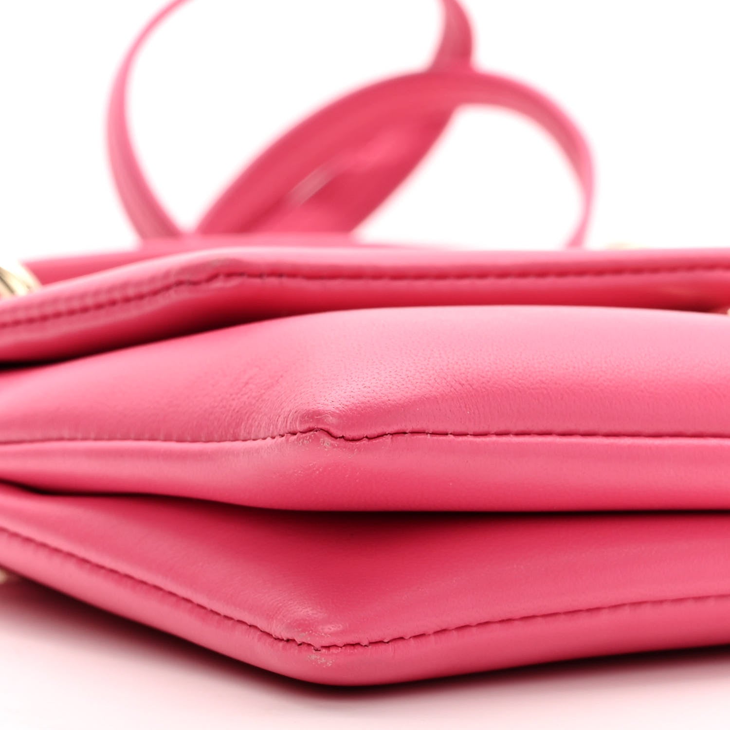 Chloe Lambskin Small Faye Top Handle Bag Hot Pink 8 of 9