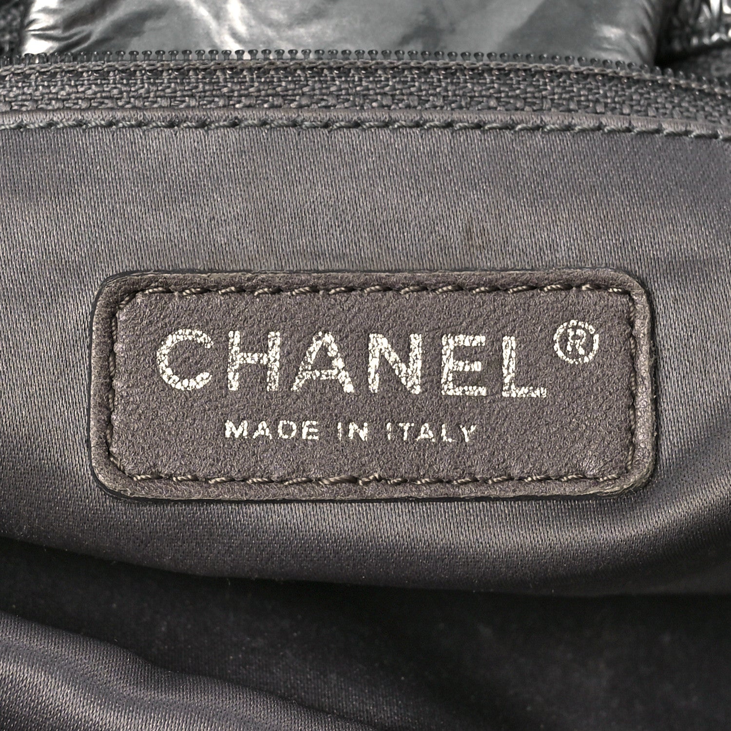 Chanel Vinyl Graphic Edge Accordion Flap Bag Silver 5 of 9