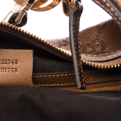 Gucci Metallic Guccissima Large GG Twins Hobo Bronze 7 of 10