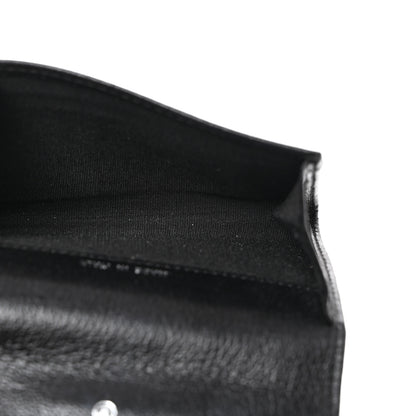 Chanel Goatskin Embossed Camellia Flap Card Holder Black 6 of 8