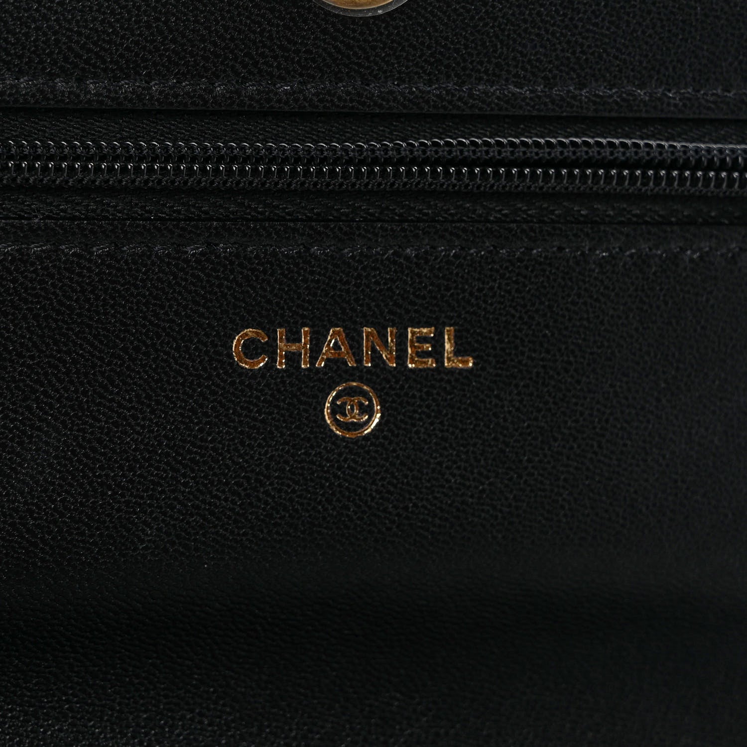 Chanel Lambskin Quilted Enamel Wallet On Chain WOC Black 6 of 10