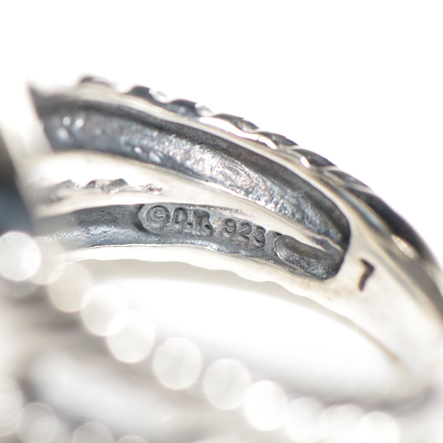 Sterling Silver Diamond Blue Topaz 11mm Albion Ring 54 7