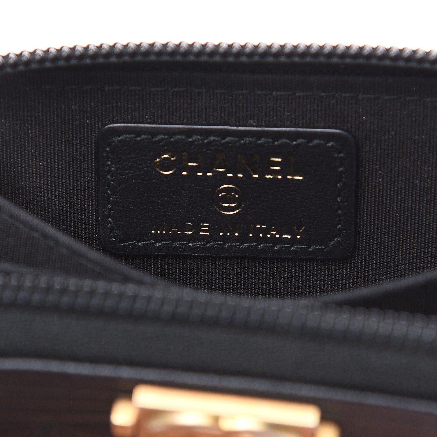 Chanel Caviar Quilted Boy Zip Around Coin Purse Wallet Black 6 of 8