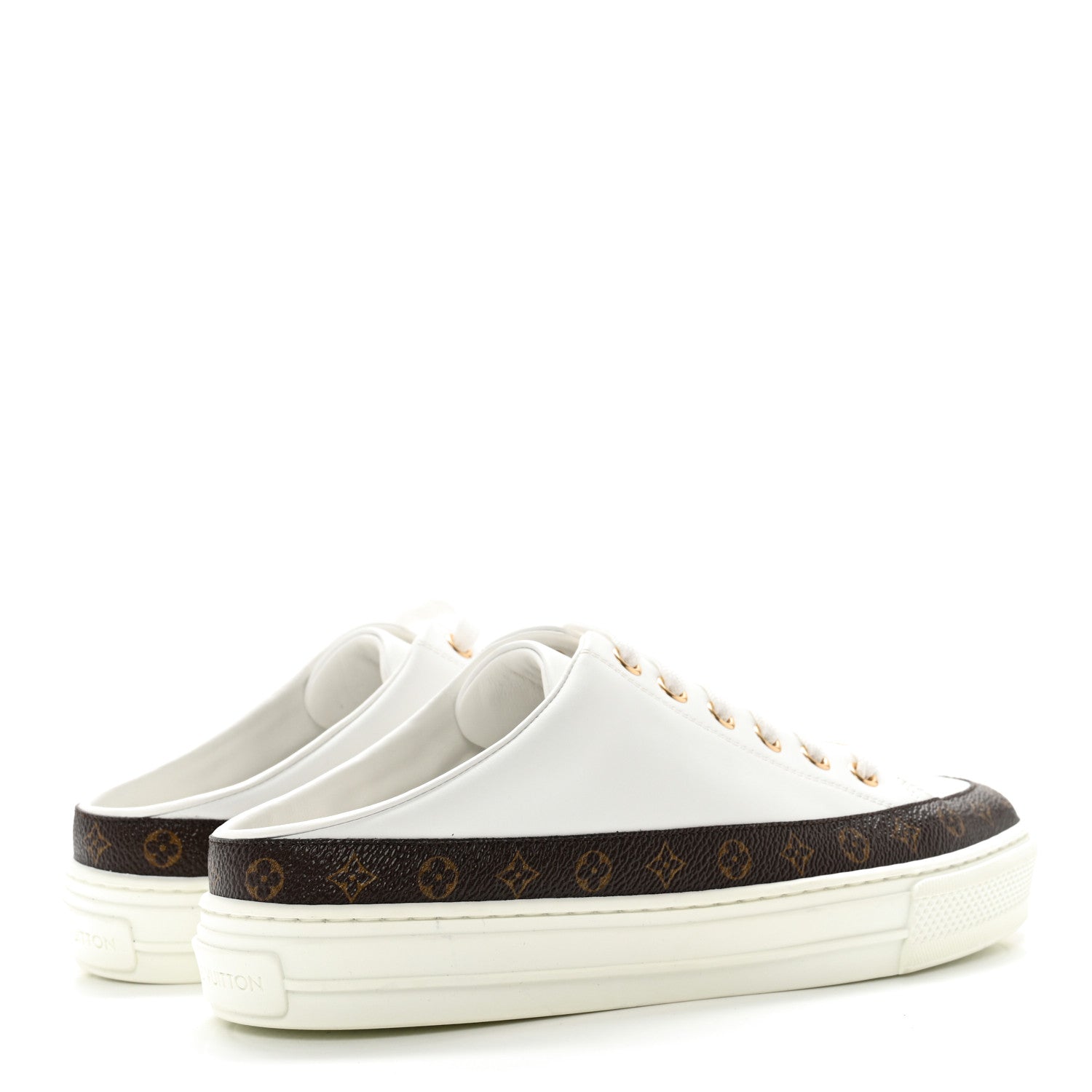 Louis Vuitton Monogram Womens Stellar Open Back Sneakers 36 White 4 of 8
