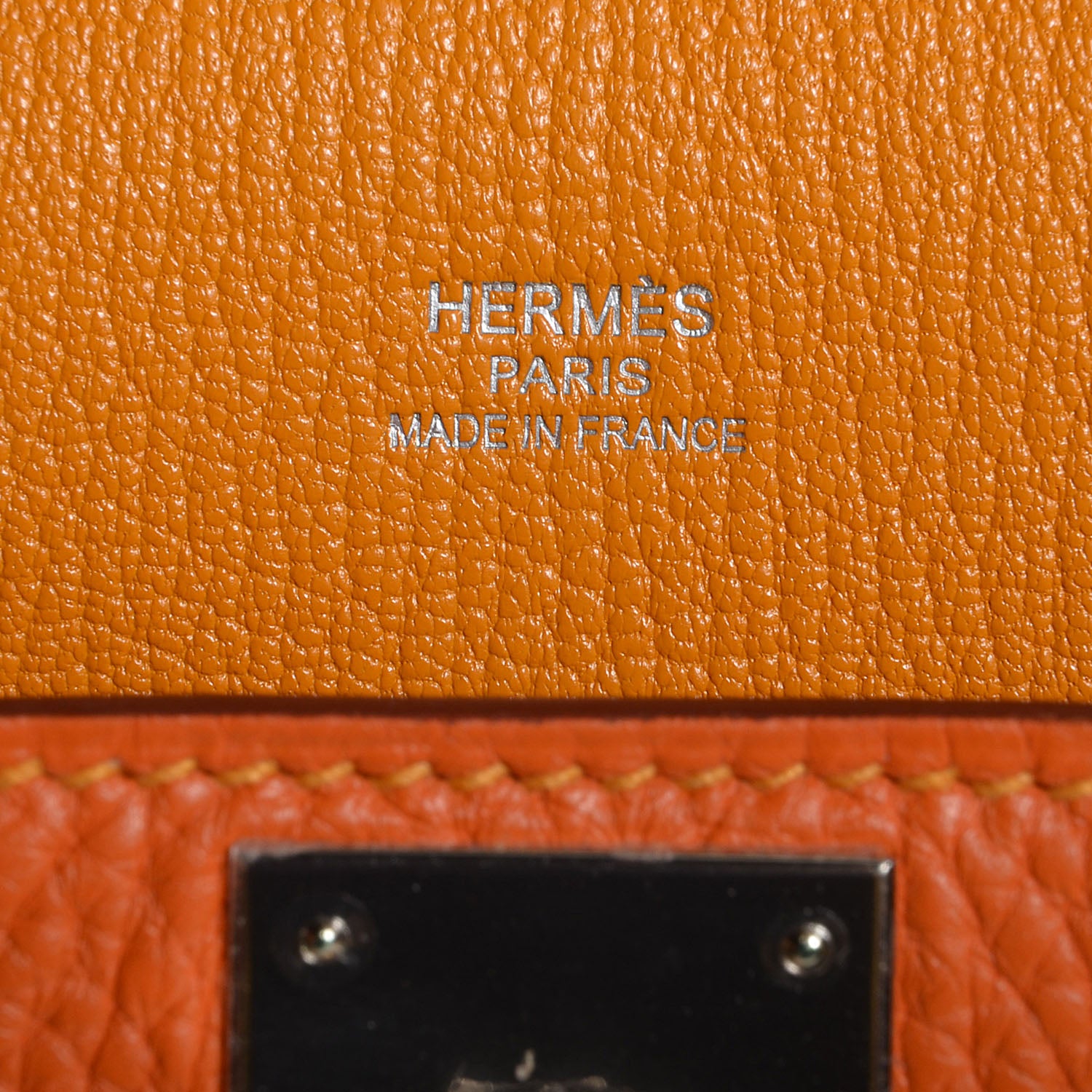 Hermes Taurillon Clemence Verso Jypsiere 28 Orange Moutarde 16 of 19