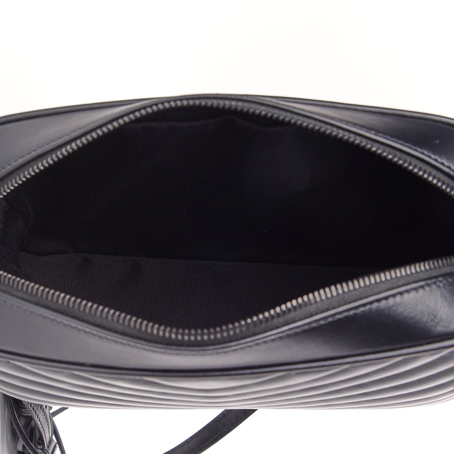 Calfskin Matelasse Monogram Lou Camera Bag Black