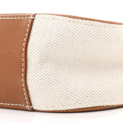Saint Laurent Smooth Calfskin Canvas Le 5 A 7 Hobo Natural Beige Brick 10 of 11